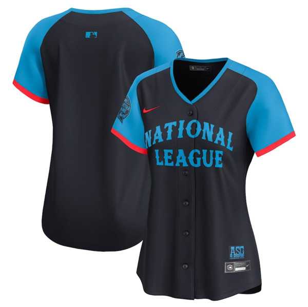 Women%27s National League Blank Navy 2024 All-Star Limited Stitched Baseball Jersey(Run Small)
